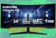 Samsung Odyssey G5 Gaming-Monitor jetzt 279,99 $ bei Amazon